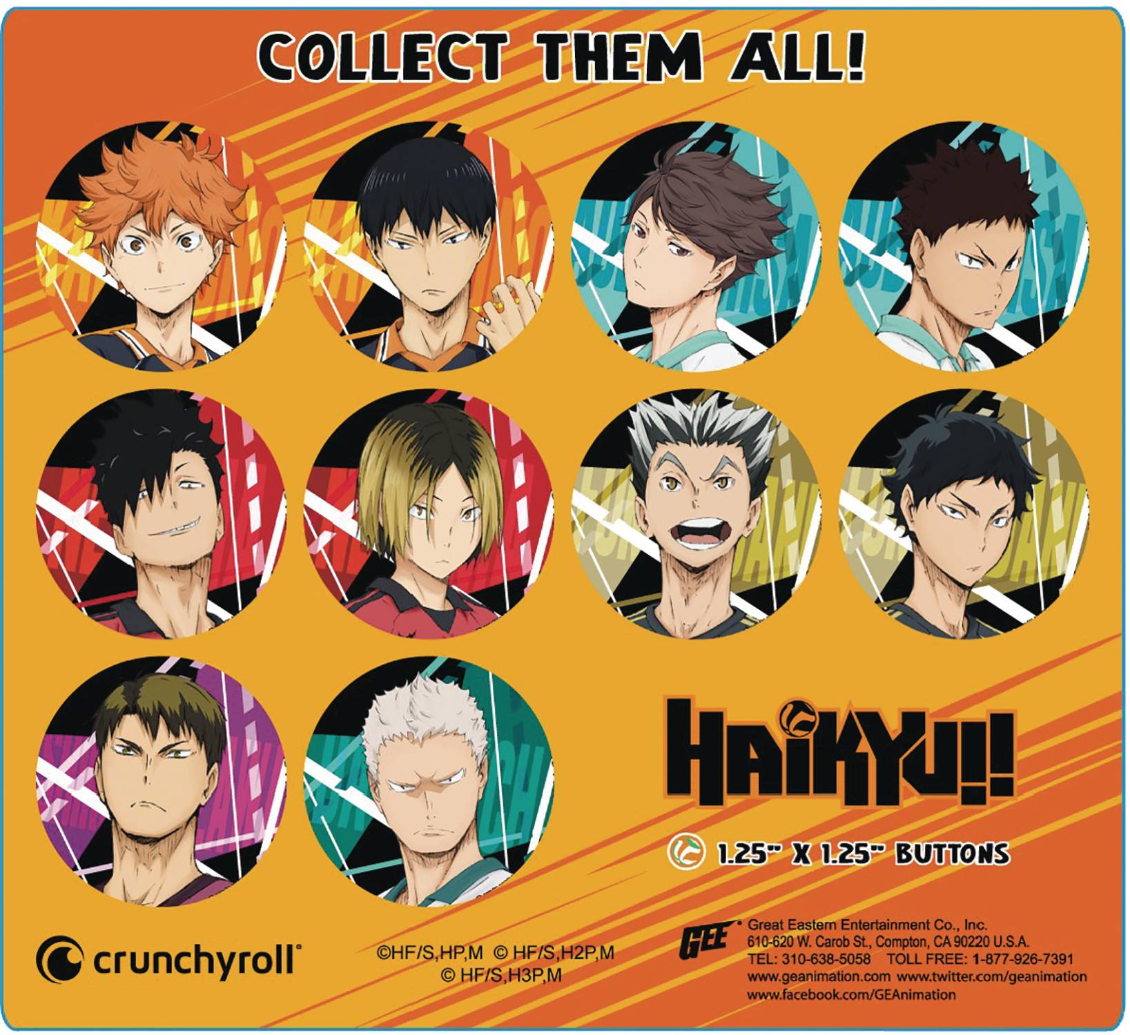 MAR228159 - HAIKYUU S2 PLAYER PORTRAIT 220PC 1.25IN BUTTON BMB DS -  Previews World